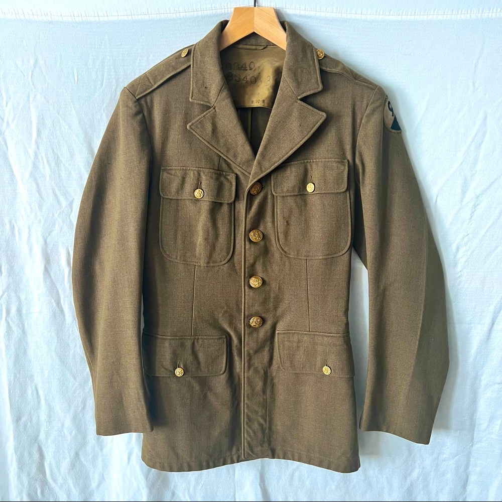 Vintage Wwii Military Army Uniform Jacket Gem